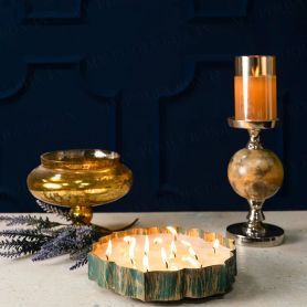 Golden Polished Candle Urli