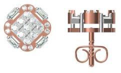 3.167 Grams Diamond Mens Earrings