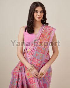 Pink Kashmiri Sarees