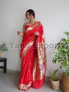 1150 Red Zari Silk Sarees