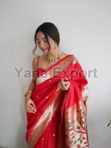 1150 Red Zari Silk Sarees