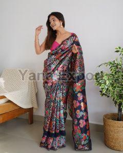Black Kashmiri Sarees
