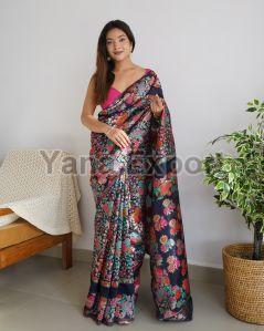 Black Kashmiri Sarees