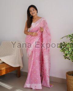 Pink Lakhnavi Sarees