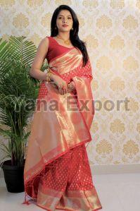 1100-D Red Zari Silk Sarees