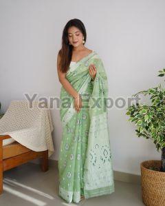 Green Lakhnavi Sarees
