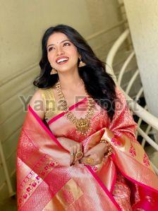 1100-C Maroon Zari Silk Sarees