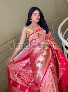 1100-C Maroon Zari Silk Sarees