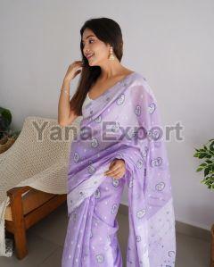 Purple Lakhnavi Sarees