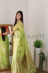 Green Organza Sarees