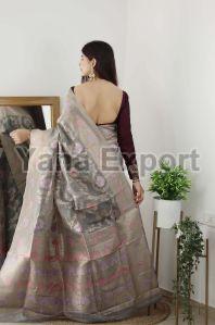 Grey Organza Sarees