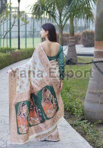1100 White Zari Silk Sarees