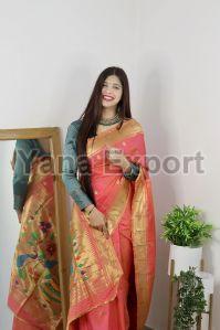 1100 Pink Zari Silk Sarees