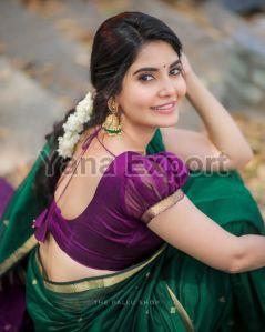 Green & Purple Lillian Saree