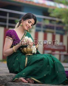 Green & Purple Lillian Saree