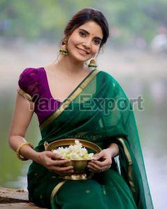Green & Purple Lillian Saree
