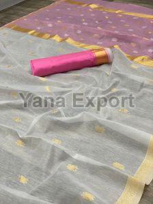 Pink & White Lillian Saree