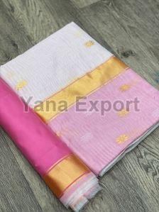 Pink & White Lillian Saree