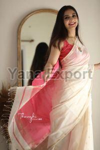 Pink & White Lillian Saree