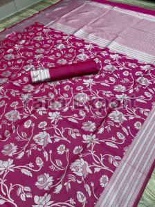 111 Dark Purple Lichi Silk Sarees