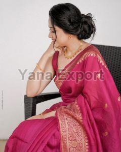 111 Maroon Lichi Silk Sarees