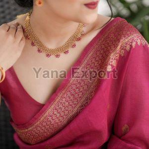 111 Maroon Lichi Silk Sarees