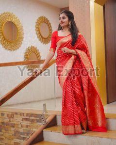 111 Red Lichi Silk Sarees