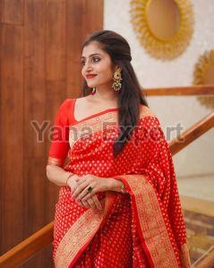 111 Red Lichi Silk Sarees