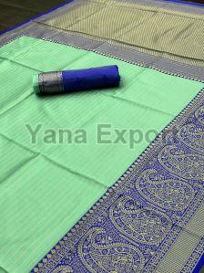 222 Green & Blue Litchi Silk Sarees