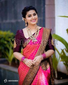 222 Pink Litchi Silk Sarees