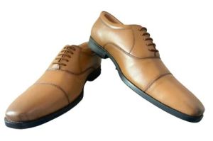 Mens Tan Brown Artificial Non Leather Formal Shoes