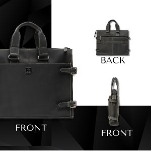 Black Leather Laptop bag