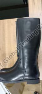 Mens Black Leather Riding Boot