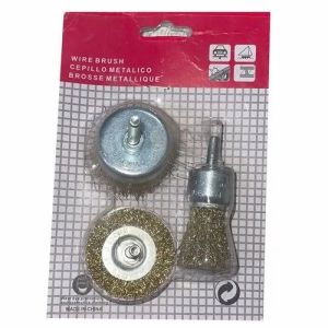 Brass Wire And Cup Brush Set