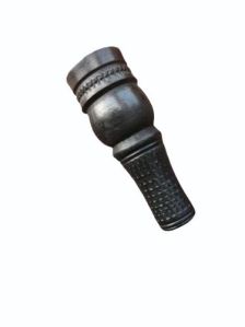 4 Inch Black Clay Smoking Chillum