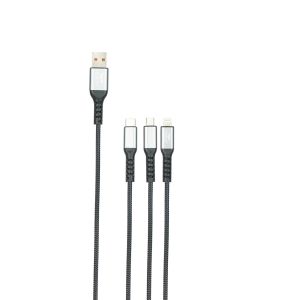 Tacnode Super Fast 3 In 1 Cable Usb to Micro, Iphone & Type C