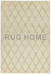 Gold Diamond Hand Tufted Rug