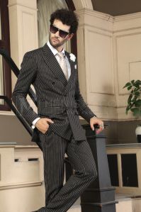 Mens Party Wear Double Breasted Suit