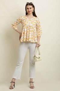 Cotton Floral Printed Top