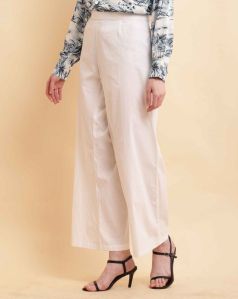 Ladies Wide Leg Cotton Pant