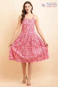 Sleeveless printed cotton kurtis