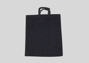 Plain Black Cotton Shopping Bag