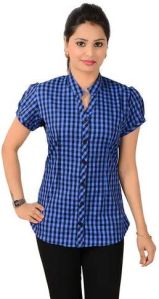 Ladies Check Formal Shirt