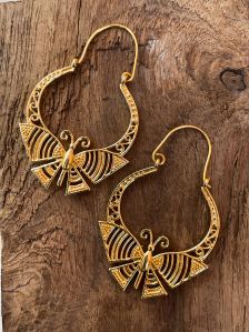 Butterfly Brass Earrings
