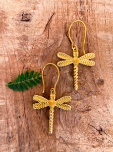 Dragon Fly Brass Earrings