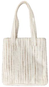 SEI-B-1771 White & Beige Hand Woven Bag