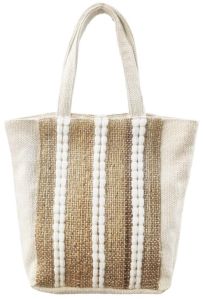 SEI-B-2540 Brown & White Hand Woven Bag