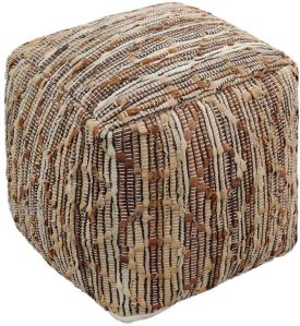 SEI-PO-1427 Brown Handmade Pouf