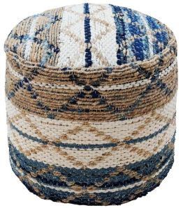 SEI-PO-1469 Wool Handmade Pouf