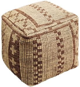 SEI-PO-1484 Brown Jute Handmade Pouf